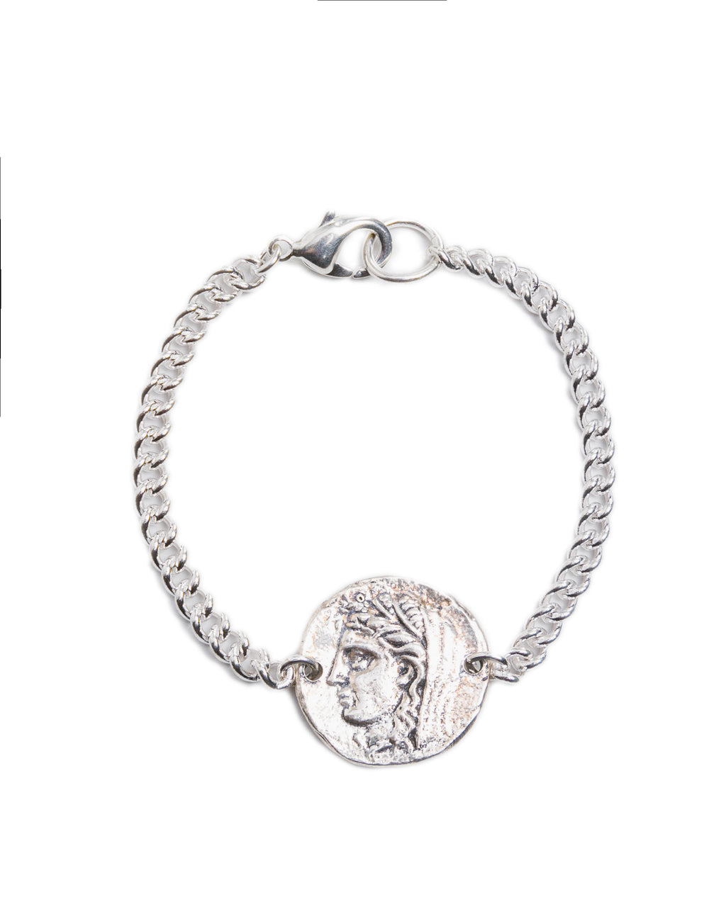 Silver Roman Coin Bracelet