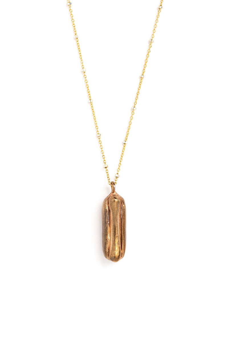 CAT LUCK Hot Dog Necklace Bronze Collarbone Jewelry