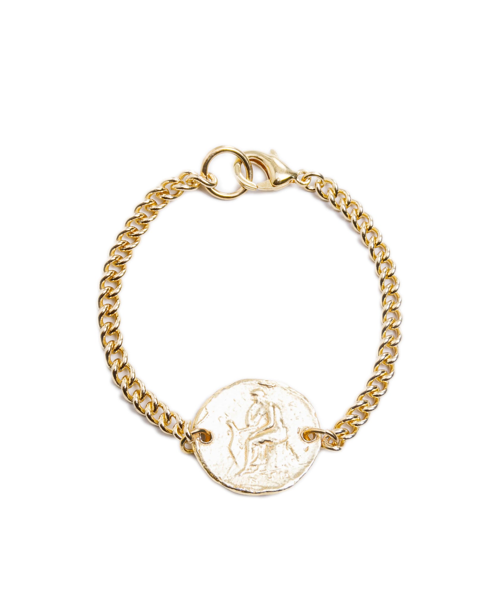 Estate 14k Yellow Gold Embossed Roman Link Bracelet – Springer's