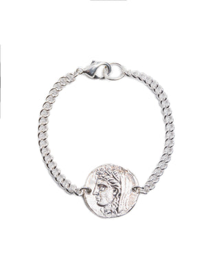 Silver Roman Coin Bracelet