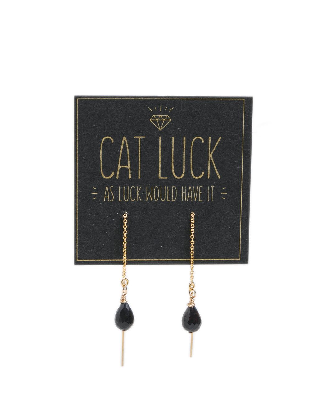 CAT LUCK Black Opal Ear Threads