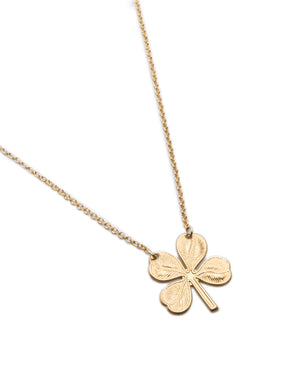 Brass “Lucky” Clover Necklace