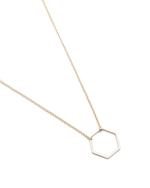 Skinny Gold Hex Necklace