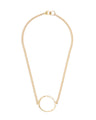 Large Organic Open Hammered Circle Necklace