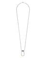 Pinched “U” Lapis Cylinder Necklace