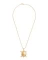 Large Brass Turtle Necklace