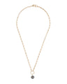 Purple Freshwater Pearl Necklace With Golden Ring