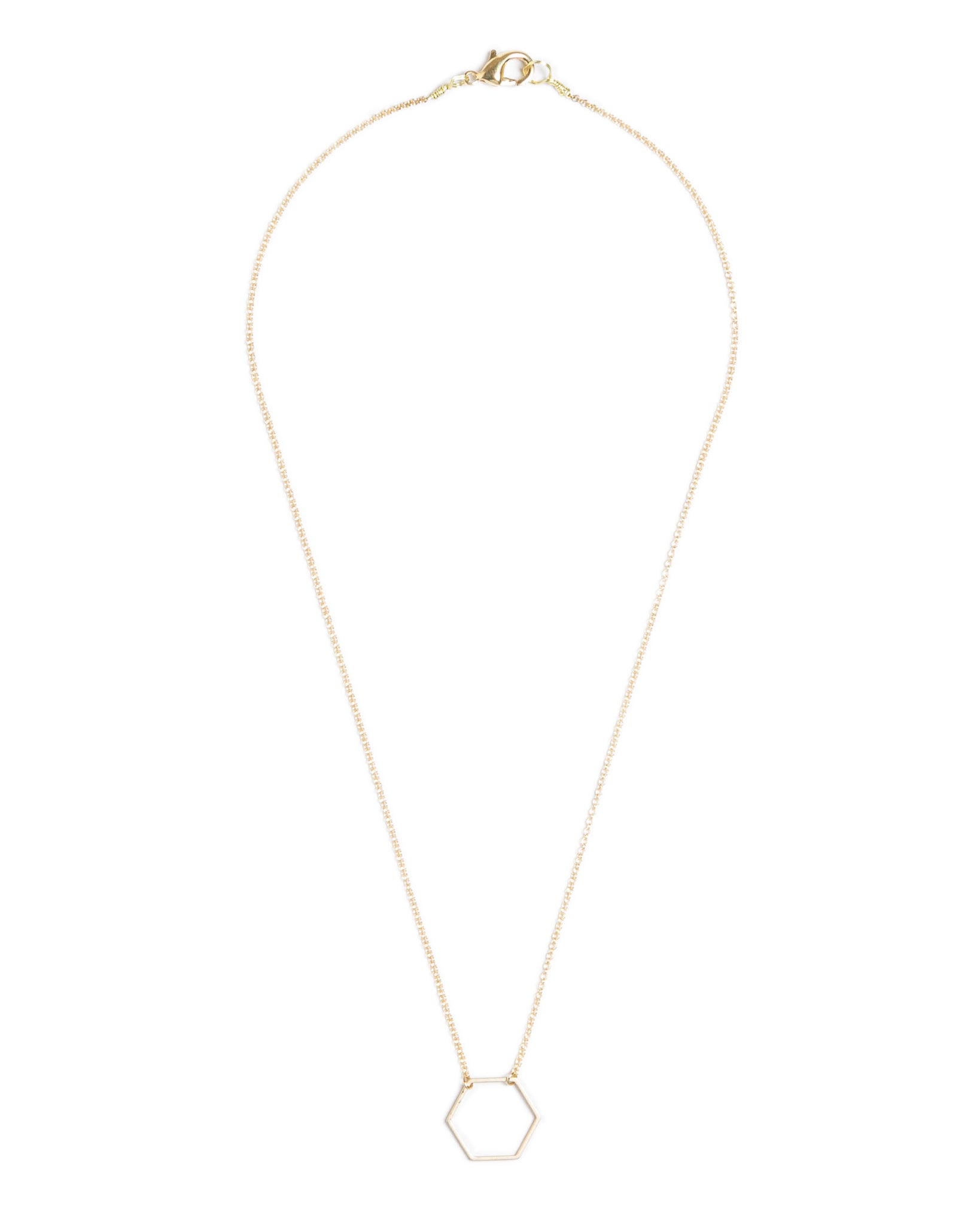 Skinny Gold Hex Necklace