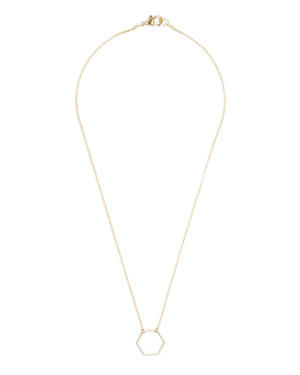 Skinny Gold Hex Necklace