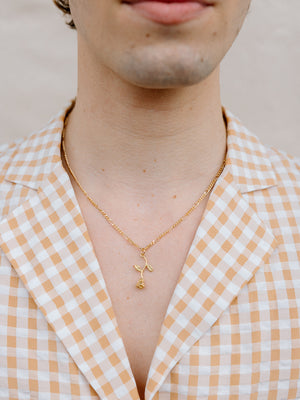 Tiny Golden Rose Necklace