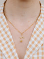 Tiny Golden Rose Necklace