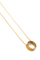 Floating Circle Necklace on Gold Chain
