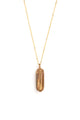 Cast Bronze Hot Dog Necklace on Gold Chain