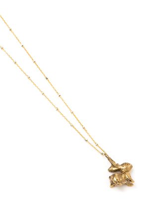 CAT LUCK “Some Bunny” Bronze Necklace
