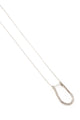 Silver Pinched “U” Necklace on a Silver Chain