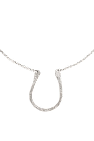 CAT LUCK Silver “U” Necklace
