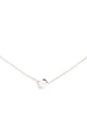 Large Hollow Silver Orb Necklace (closeup)