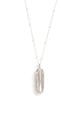 Cast Silver Hot Dog Necklace on Silver Chain