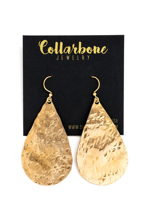 Large Solid Teardrop Earrings