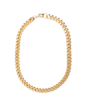 Gold Curb Chain Necklace