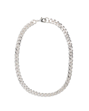 Silver Curb Chain Necklace