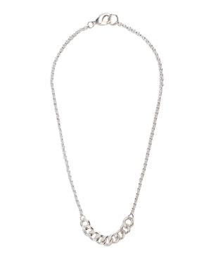 Silver Curb Chain + Rolo Chain Choker