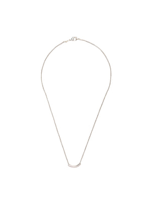 Mini Silver Curve Bar Necklace
