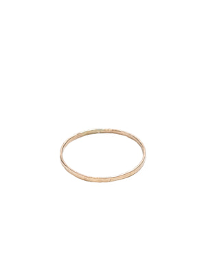 Tiny 14K Gold Hammered Stacking Ring