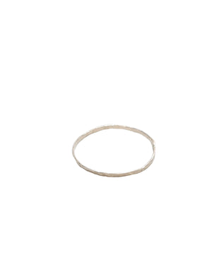 Barely There 14K White Gold Hammered Stacking Ring