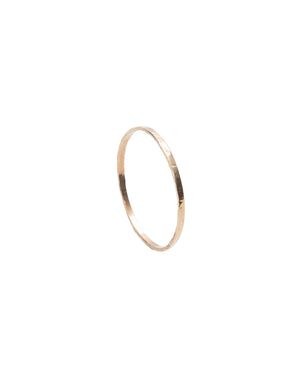 Tiny 14K Gold Hammered Stacking Ring