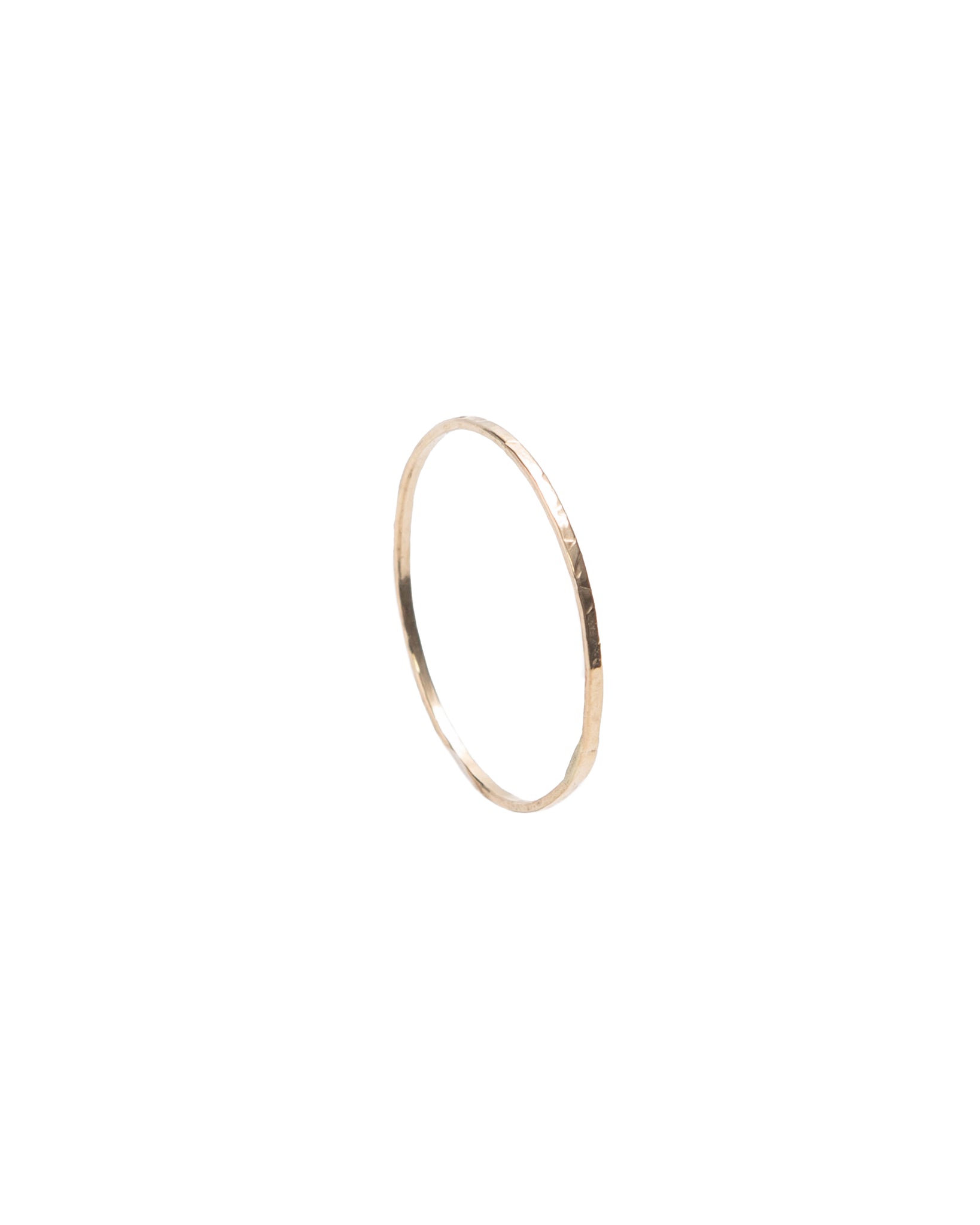 Barely There 14K Gold Hammered Stacking Ring