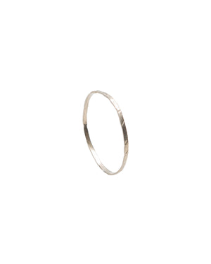 Barely There 14K White Gold Hammered Stacking Ring