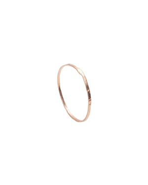 Barely There 14K Rose Gold Hammered Stacking Ring