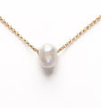 Freshwater Pearl Necklace on Gold Chain