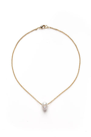 Freshwater Pearl Necklace on Gold Chain