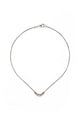 Small Silver Geometric Bead Necklace on Silver Chain