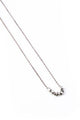 Small Silver Geometric Bead Necklace on Silver Chain