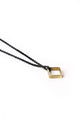 Brass Square Necklace (closeup)