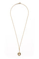Golden Ethiopian Ring Necklace on Gold Chain
