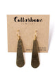Large Hammered Drop Earrings