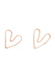 CAT LUCK Gold Fill Organic Heart Studs