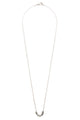Large Silver Geometric Necklace on Silver Chain