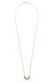Large Rose Gold Geometric Necklace on Gold Chain