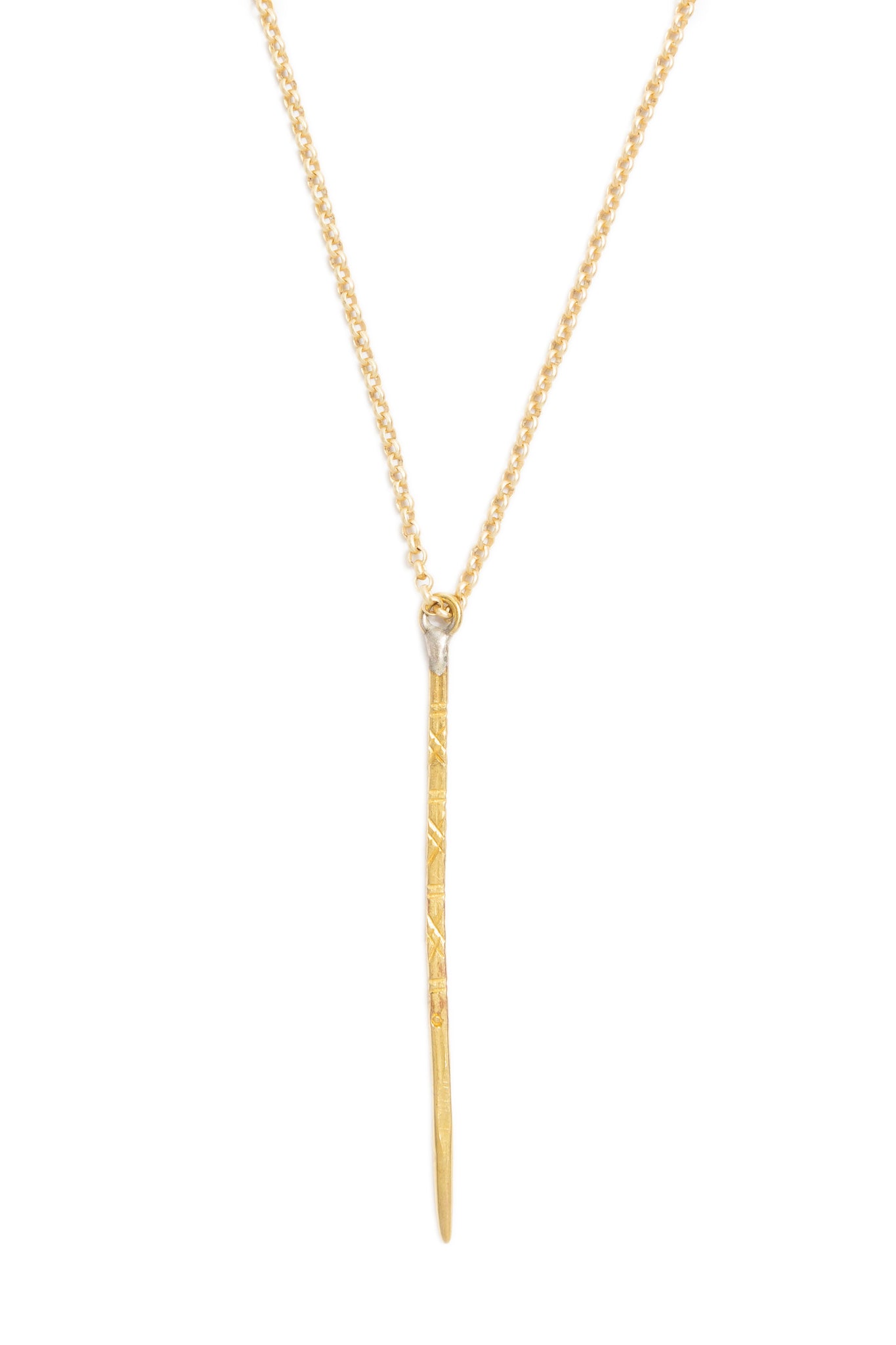 Gold Detailed Spike Necklace