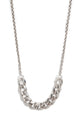 Tiny Silver Curb Chain + Rolo Chain Choker