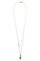 Brass Hand + Turquoise Necklace