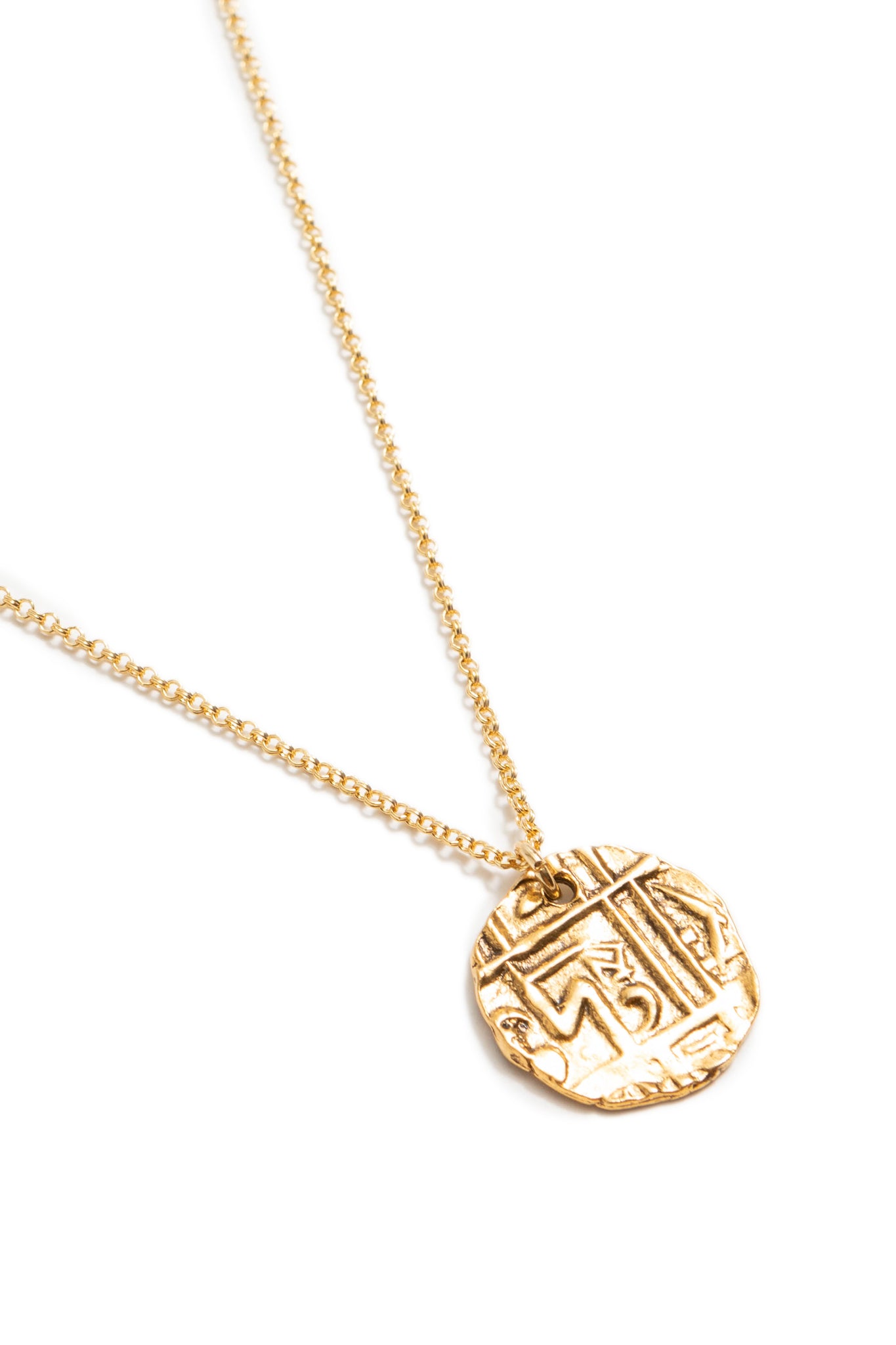Gold Symbol Coin Necklace