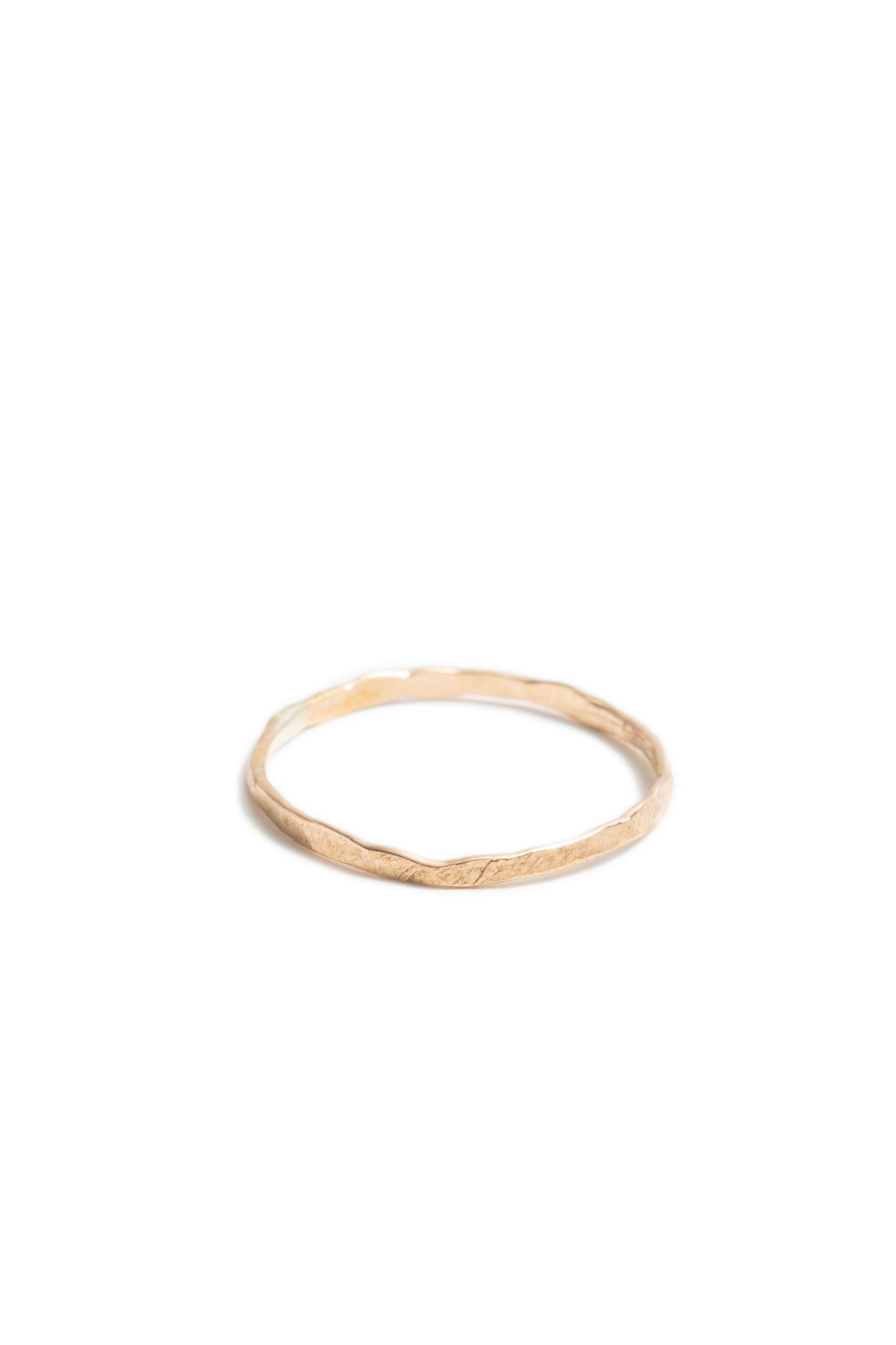 Tiny 14K Gold Fill Hammered Stacking Ring