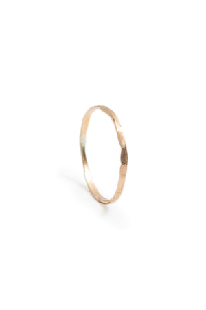 Tiny 14K Gold Fill Hammered Stacking Ring