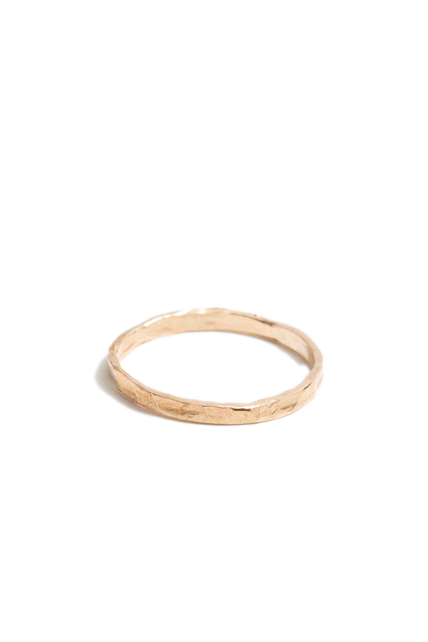 Thin 14K Gold Fill Hammered Stacking Ring